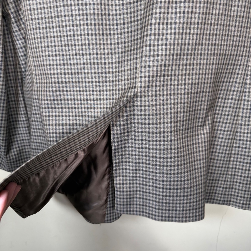 Lauren Ralph Lauren Brown Checkered Polyester Blend Sport Jacket/Blazer 46L - Picture 5 of 13